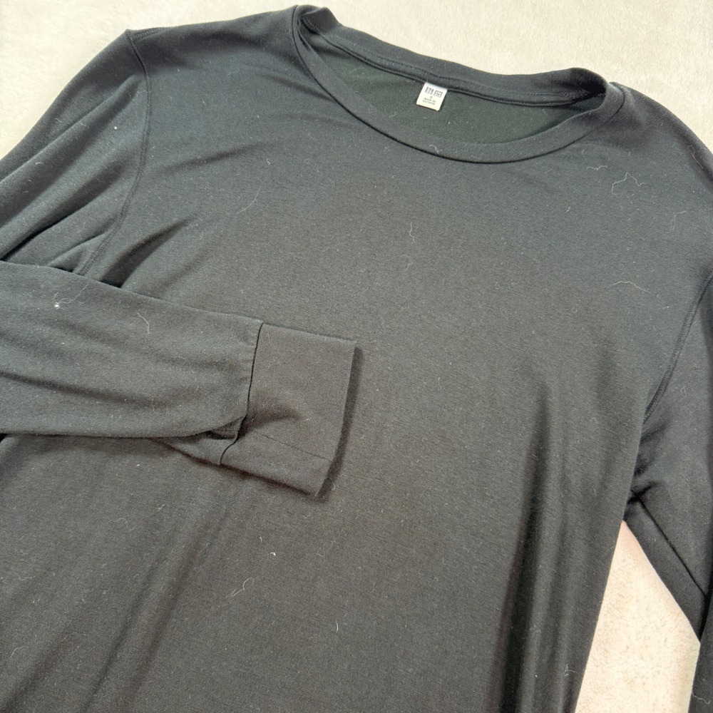 Uniqlo Heattech Extra Warm‎ Black Long Sleeve Thermal Top Womens Small 400227